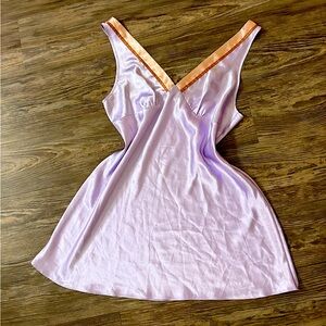 Jones New York Lavender and Tan Satin Dress